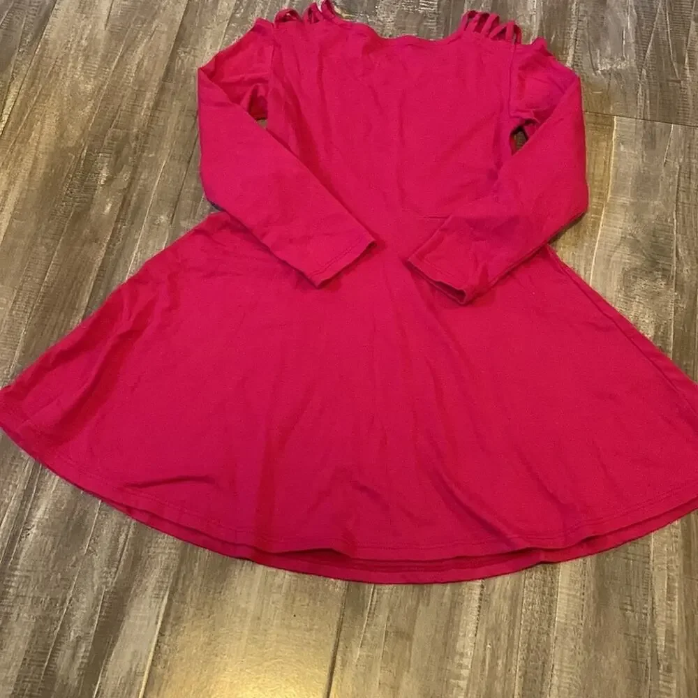 The‎ Children’s Place Girls Dress Size XS (4) Pink Long Sleeve Fit to Flare